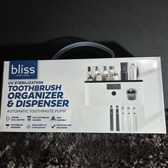 New in Box - Bliss UV Sterilization Toothbrush Organizer & Dispenser - Picture 1 of 3